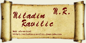 Miladin Ravilić vizit kartica